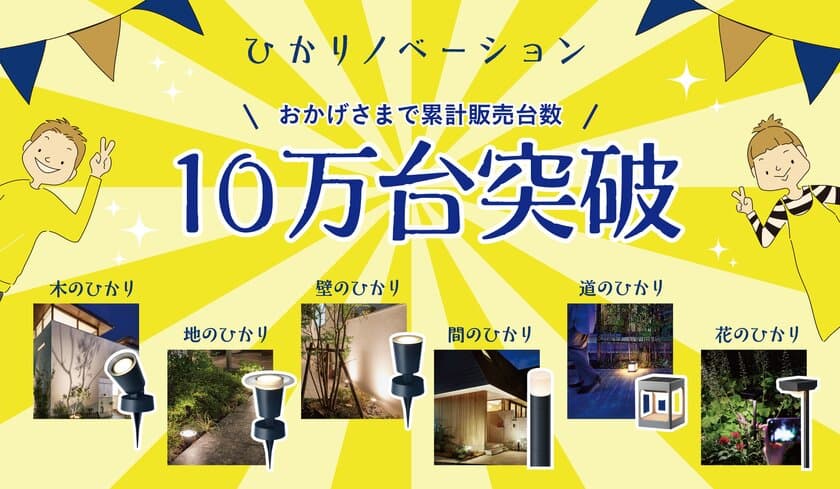 DIY照明『ひかりノベーション』、累計販売台数が10万台を突破！
「10万台突破キャンペーン」を7月20日(水)より実施！