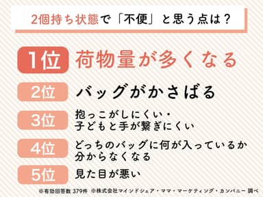 “2個持ち”で感じている悩みとは？