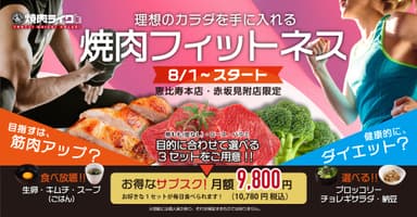 トレーニー向け「焼肉フィットネス」サブスク