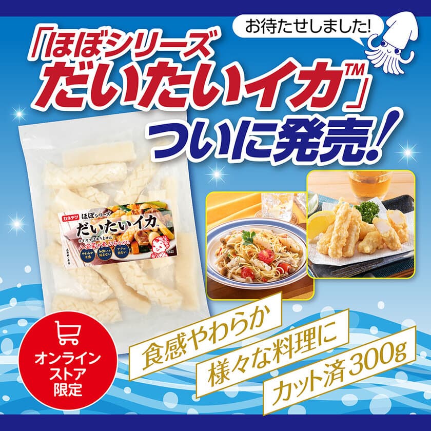 テレビ番組で話題
「ほぼシリーズ だいたいイカ」がついに発売！
2022年8月1日(月)よりオンラインストア限定で予約販売開始