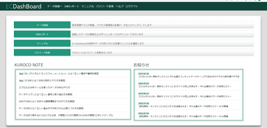 「EC-DashBoard」ログイン後トップ画面