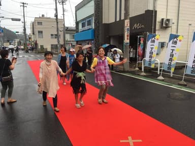 宮古市での路上ファッションショー