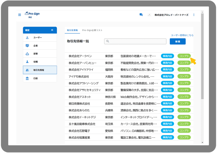 Pro-Sign、RoboRoboコンプライアンスチェックとの連携を開始　
～リスク調査やコンプライアンスチェックを
AIにより効率アップへ～