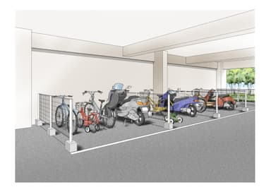【リリファ北松戸】サイクルポート完成予想図