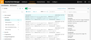 SolarWinds SEMイベント一覧