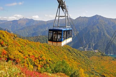 紅葉と立山ロープウェイ(9月下旬～10月初旬)