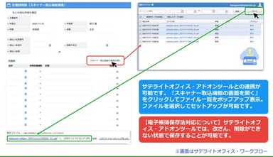 サテライトオフィス・アドオンへの連携