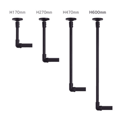 ハンギングバーH-2_製品高さ600mmまで対応