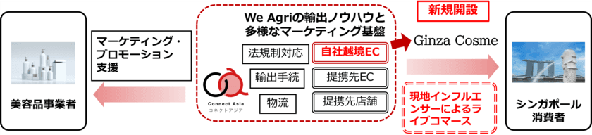 日本産のD2C美容品の海外販路開拓支援を開始