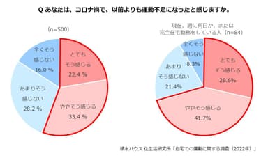 積水ハウス 住生活研究所「自宅での運動に関する調査(2022年)」1