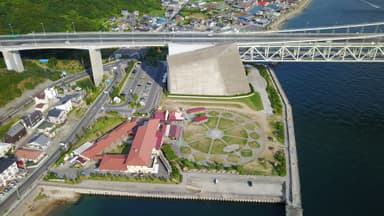 空からみた道の駅あわじ