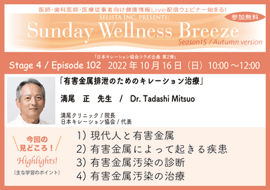 「Sunday Wellness Breeze Season 15&#44; Autumn version Stage 4」満尾 正先生見どころ