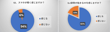 利用者アンケート調査では94％の人が軽くなったと実感