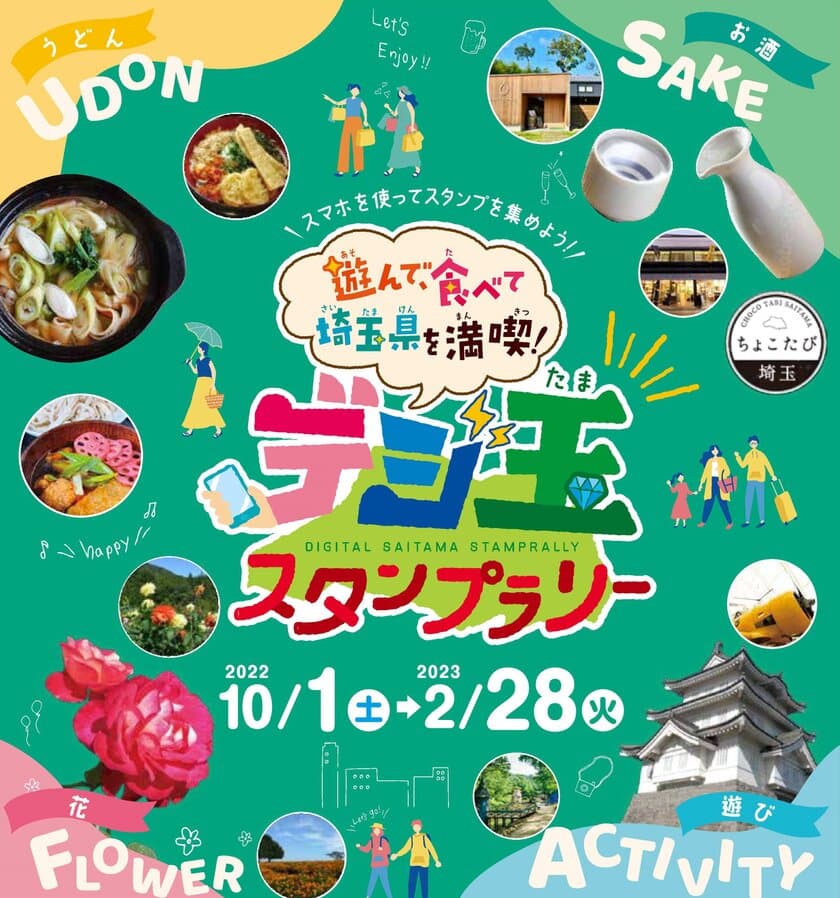 埼玉県の観光地を満喫できる！
「デジ玉スタンプラリー」を10月1日から開催