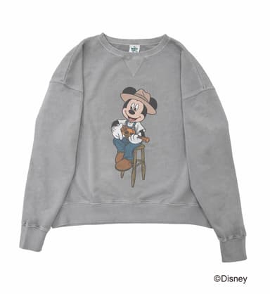 HIRAIDAI／“Mickey Mouse” PIGMENT DYE SWEAT [GRAY]