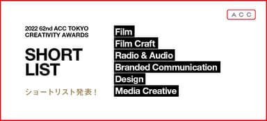 2022年度ACC賞 6部門のショートリスト発表