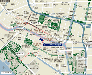 ヴェレーナグラン門前仲町　現地案内図