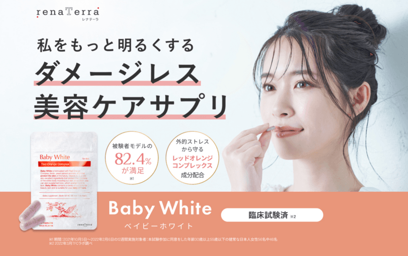 【公開】医師監修・renaTerraの美容サプリ
「Baby White(ベイビーホワイト)」摂取による検証試験