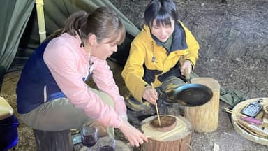 キャンプ飯作り