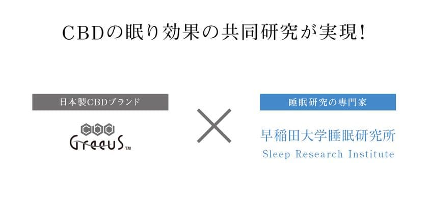 CBDブランドGreeus×早稲田大学睡眠研究所の共同研究　
11月開催の日本イーコマース学会にて臨床試験結果を公開