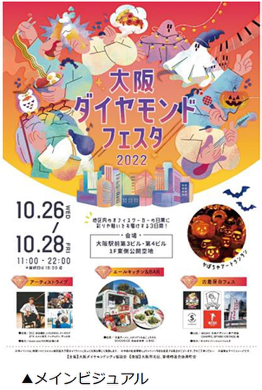 10月26日(水)～10月28日(金) 
「大阪ダイヤモンドフェスタ2022」開催
～「都会のオアシス」をテーマに、
地区の日常に彩りや憩いを提供します～