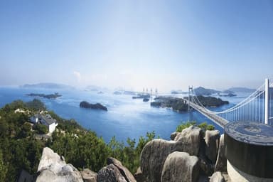 鷲羽山から見える瀬戸内海の風景