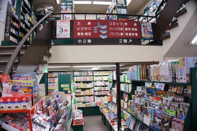 所狭しと様々なジャンルの本が並ぶ店内