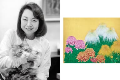 森田りえ子氏と作品「秋華」