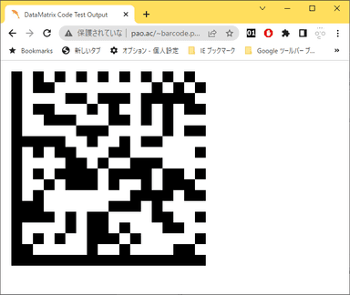 DataMatrix (GS1-DataMatrix) 出力例