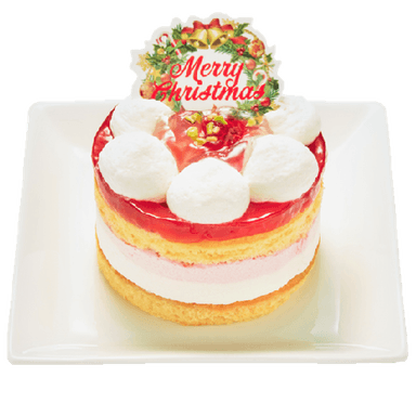 コミフベリーと豆乳クリームのXmasショートケーキ