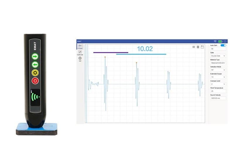 金属の厚さ測定を新たな次元に導く画期的な
電磁超音波厚さ計「MCT80」を11月22日に販売開始