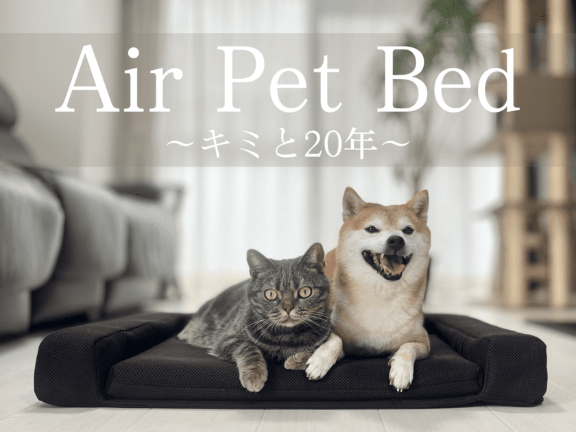 9割が“空気”でできたペット用ベッド
「Air Pet Bed」を京王百貨店新宿店等で販売開始！