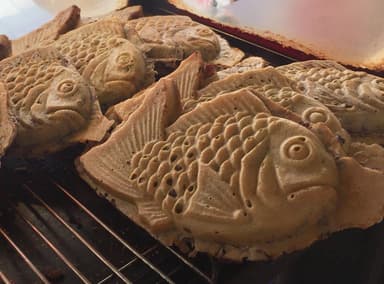 一丁焼きで焼かれたともえ庵のたいやき