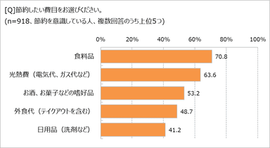 節約したい費目は？