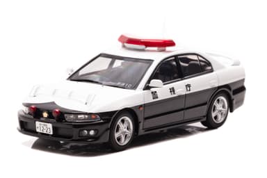 左前：1/43 三菱 ギャラン VR-4 (EC5A) 2002 警視庁高速道路交通警察隊車両(速10)