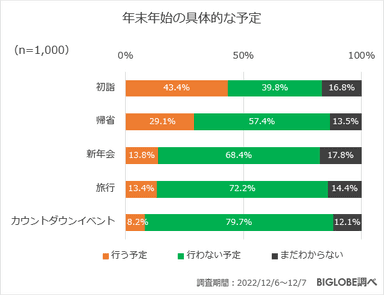 年末年始の具体的な予定