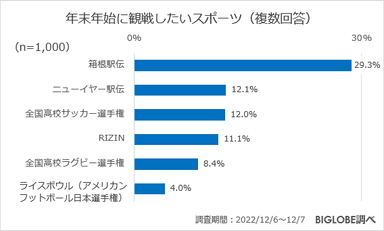 年末年始に観戦したいスポーツ