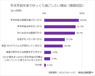 年末年始を家でゆっくり過ごしたい理由