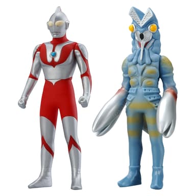 ウルトラソフビシリーズ　(左)ウルトラマン／(右)バルタン星人