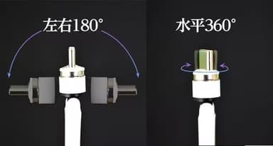 スマホ充電側は360°＋180°の可動域01