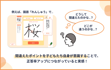 即時フィードバックで間違えたポイントを子どもたち自身で意識！