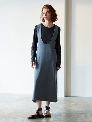 hemp cotton knit 2way dress (2)