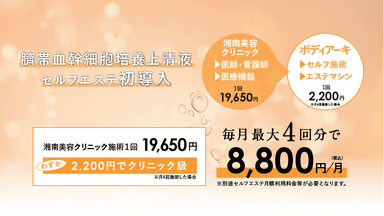 わずか2&#44;200円でクリニック級の施術が可能