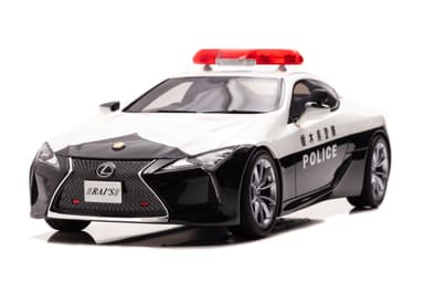 左前：1/18 レクサス LC500 (URZ100) 2020 栃木県警察交通部交通機動隊車両