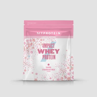 Myprotein-インパクトホエイプロテイン_桜ストロベリーミルクフレーバー