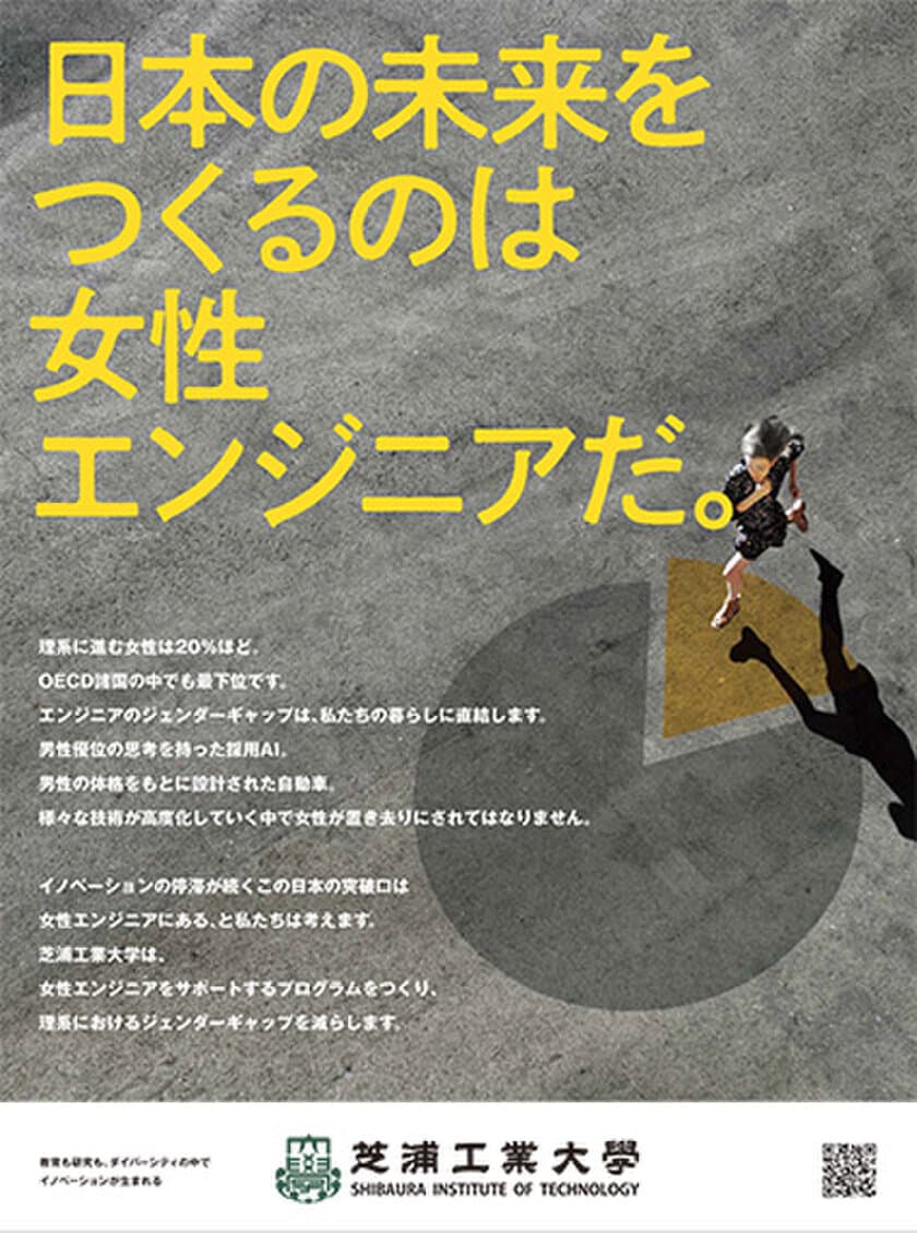 「国際女性デー」に女性の理工系分野進出を求める広告を出稿
　3月8日(水)朝日新聞 東京本社版朝刊に全15段掲載