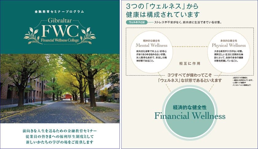 金融リテラシー向上セミナー
「Gibraltar(ジブラルタ) Financial Wellness College」を
全国展開