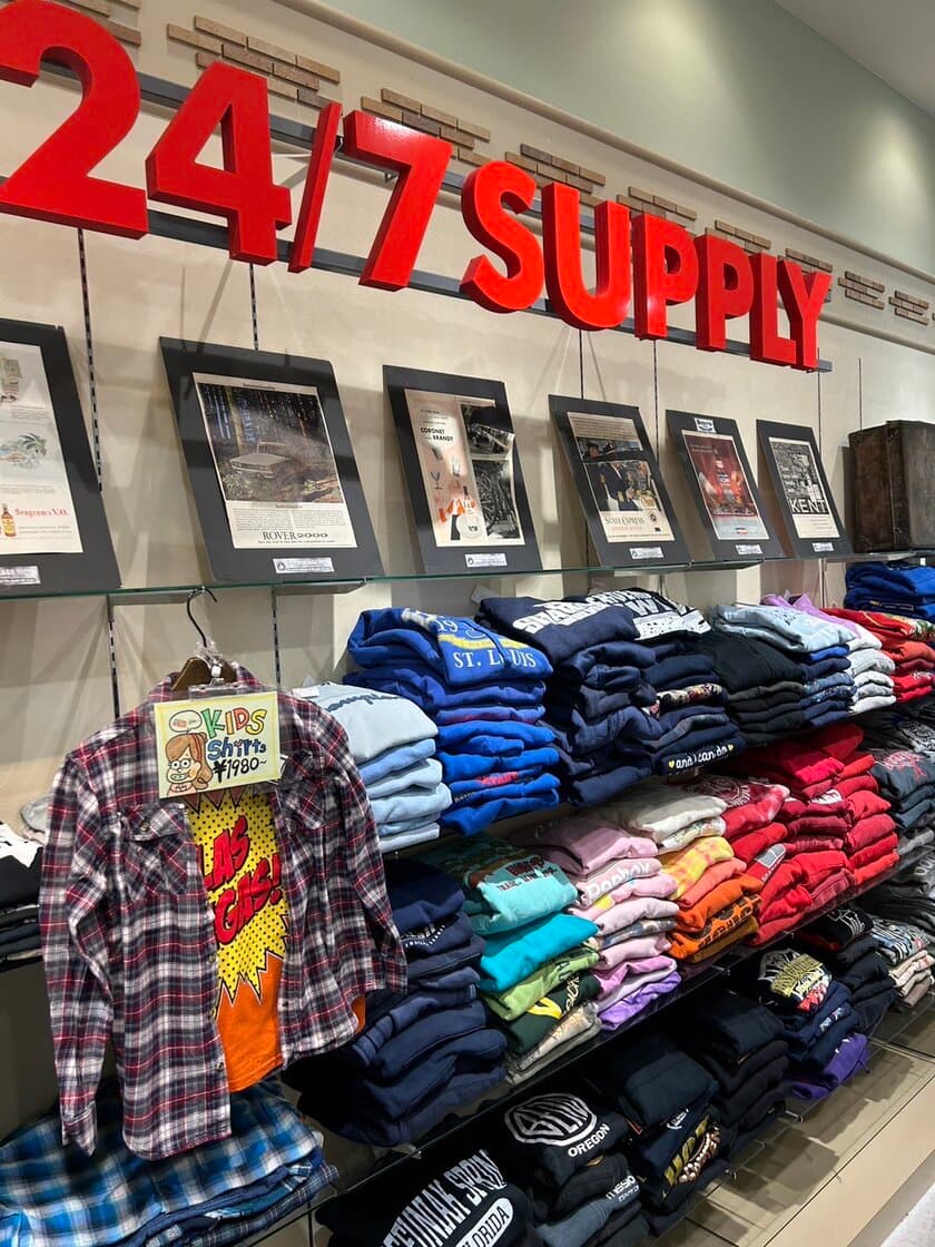 海外古着専門店「24/7 SUPPLY」1号店が
イオンモール東浦 2FにNEW OPEN！