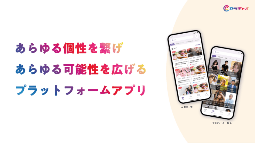 企業とキャストを繋げるプラットフォームアプリ
『カラキャス』が新機能をリリース！