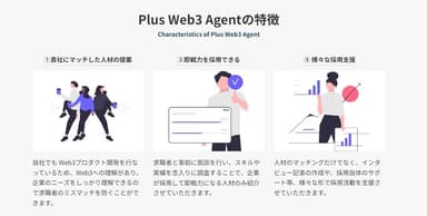 Plus Web3 Agentの特徴